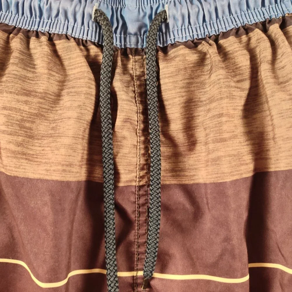 Kailua Surf NYC Men's XL Swim Trunks Color Block Mesh Lined Quick Dry Vintage St
